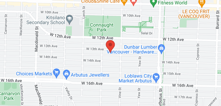 map of 2356 W 13TH AVENUE